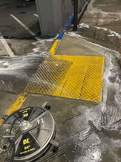 Revitalized Parking Lot with Expert Pressure Washing