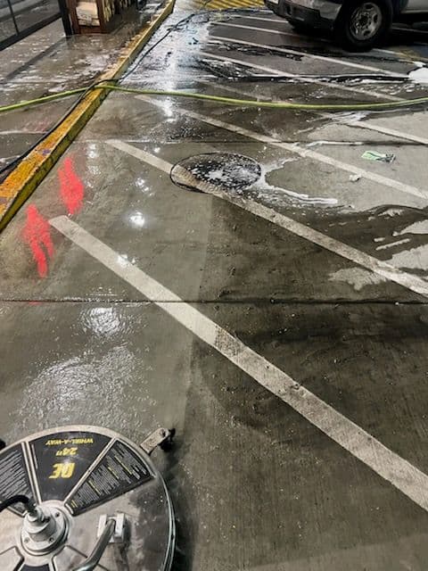 Revitalized Parking Lot with Expert Pressure Washing